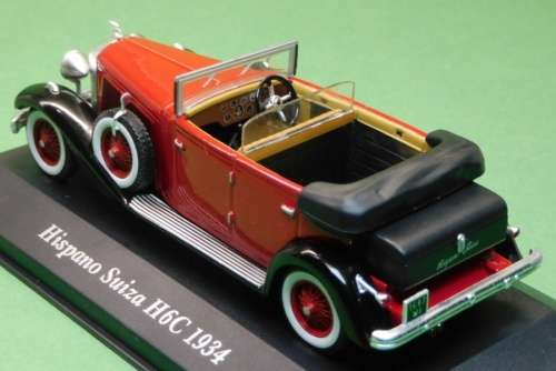 Hispano Suiza H6C 1934 red 1/43 IXO NEW+boxed  #4211 instant wheels