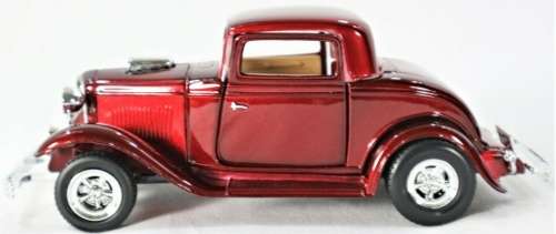 Ford Coupe 1932 red-met 1/24 Motormax NEW+boxed  #2253 instant wheels