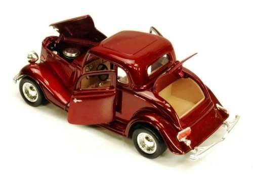 Ford Coupe 1934 red-met 1/24 MotorMax NEW+boxed  #2254 instant wheels