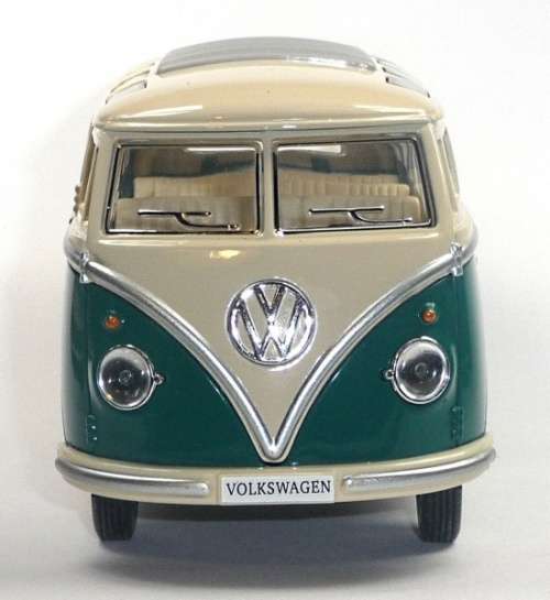 Volkswagen T1 Sambabus 1962 green 1/24 Kinsmart NEW+boxed  #2256 instant wheels