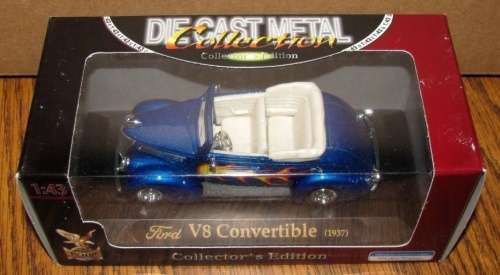 Ford V8 Convertible Street Rod 1937 blue 1/43 Road Signature NEW+boxed  #5335 instant wheels