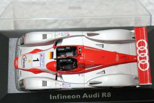 Audi R8 DTM Infineon 2002 #1 12h Sebring 1/43 Minichamp NEW+boxed  #5341 instant wheels