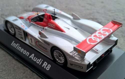 Audi R8 DTM Infineon 2002 #1 12h Sebring 1/43 Minichamp NEW+boxed  #5341 instant wheels