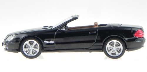 Mercedes-Benz SL 600 (R230) open cabrio 2003 black 1/43 IXO NEW+boxed #5384 instant wheels