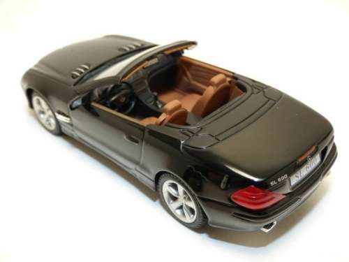 Mercedes-Benz SL 600 (R230) open cabrio 2003 black 1/43 IXO NEW+boxed #5384 instant wheels
