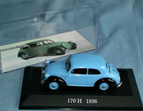 Mercedes-Benz 170 H (W28) 1936 blue/black 1/43 IXO NEW+boxed  #5390 instant wheels
