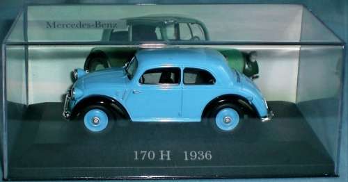 Mercedes-Benz 170 H (W28) 1936 blue/black 1/43 IXO NEW+boxed  #5390 instant wheels