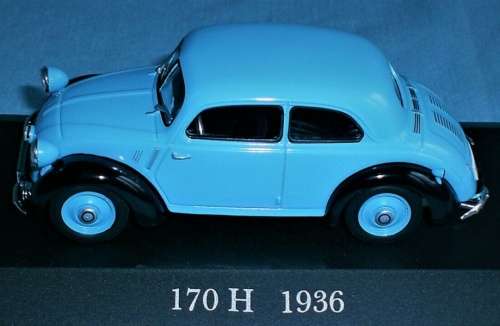 Mercedes-Benz 170 H (W28) 1936 blue/black 1/43 IXO NEW+boxed  #5390 instant wheels