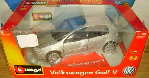 Volkswagen Golf V 2008 silver 1/18 Bburago NEW+boxed  #8822 instant wheels