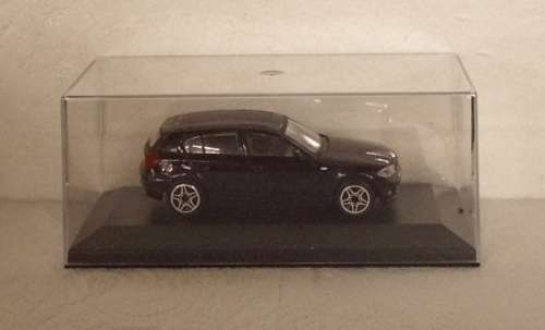 BMW 120d (1 Series/E87) 2010 black 1/43 Bburago NEW+showcased  #5349 instant wheels