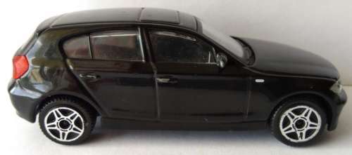 BMW 120d (1 Series/E87) 2010 black 1/43 Bburago NEW+showcased  #5349 instant wheels
