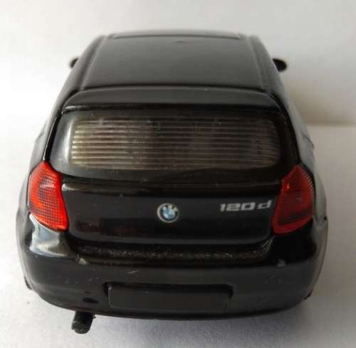 BMW 120d (1 Series/E87) 2010 black 1/43 Bburago NEW+showcased  #5349 instant wheels