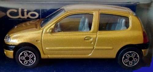 Renault Clio II (phase1/1998) gold 1/43 Bburago NEW+showcased  #5355 instant wheels