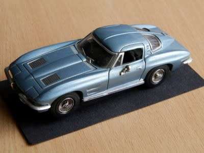 Chevrolet Corvette Sting Ray C2 1963 lt.blue-met 1/43 IXO NEW+showcased #5380 instant wheels