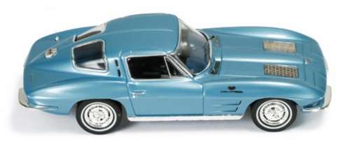 Chevrolet Corvette Sting Ray C2 1963 lt.blue-met 1/43 IXO NEW+showcased #5380 instant wheels