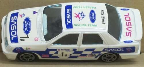 Ford Sierra RS Cosworth 1A Sasol Rally 90ties 1/43 Bburago NEW+showcased #5409 instant wheels