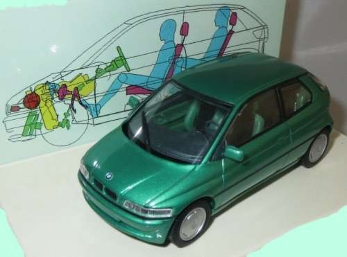 BMW E1 2013 green-met (e-powered) 1/43 Minichamps NEW+showcased  #5410 instant wheels