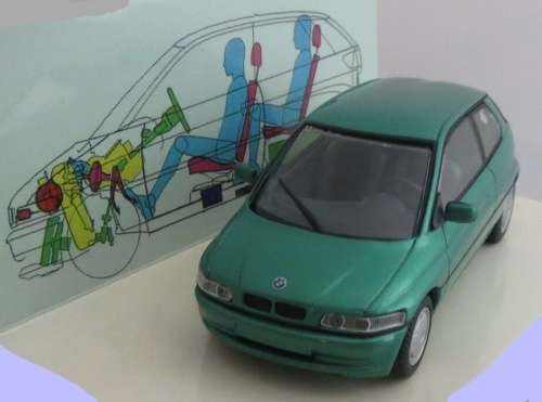 BMW E1 2013 green-met (e-powered) 1/43 Minichamps NEW+showcased  #5410 instant wheels