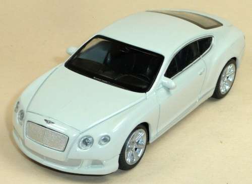Bentley Continental GT 2018 white 1/43 Welly NEW+showcased  #5415 instant wheels