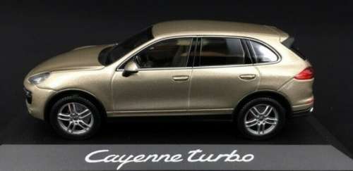 Porsche Cayenne Turbo (958) 2015 beige-met 1/43 Minich NEW+boxed  #5421 instant wheels