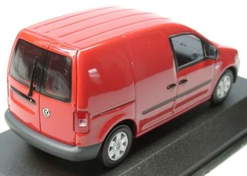 Volkswagen Caddy Panelvan 2005 red 1/43 Minichamps NEW+boxed  #5423 instant wheels