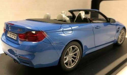 BMW M4 (F83) Cabriolet 2015 blue-met 1/18 Paragon NEW+boxed  #8994 instant wheels
