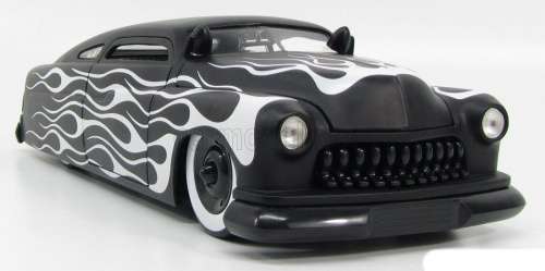 Ford Mercury 1951 matte-black/white flames 1:18 Jada NEW+boxed  #8001 instant wheels