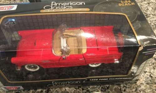 Ford Thunderbird conv. 1956 red 1/24 MotorMax NEW+boxed  #2263 instant wheels