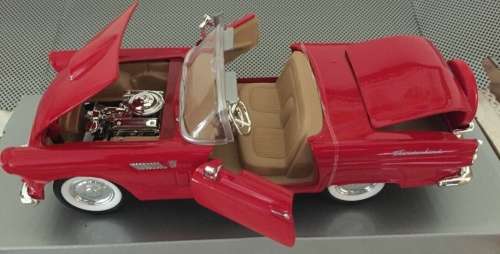 Ford Thunderbird conv. 1956 red 1/24 MotorMax NEW+boxed  #2263 instant wheels