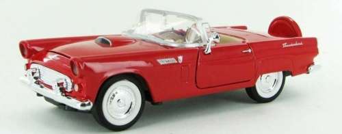 Ford Thunderbird conv. 1956 red 1/24 MotorMax NEW+boxed  #2263 instant wheels