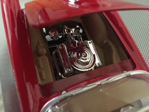 Ford Thunderbird conv. 1956 red 1/24 MotorMax NEW+boxed  #2263 instant wheels