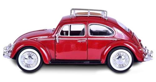 Volkswagen Beetle 1966 red 1/24 MotorMax NEW+boxed  #2264 instant wheels