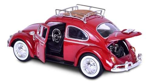 Volkswagen Beetle 1966 red 1/24 MotorMax NEW+boxed  #2264 instant wheels