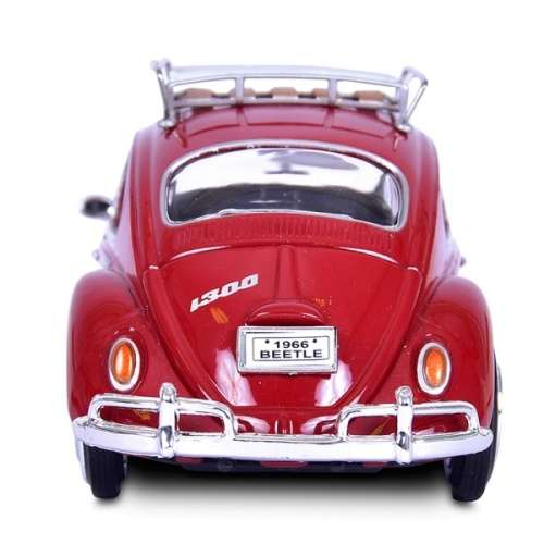 Volkswagen Beetle 1966 red 1/24 MotorMax NEW+boxed  #2264 instant wheels