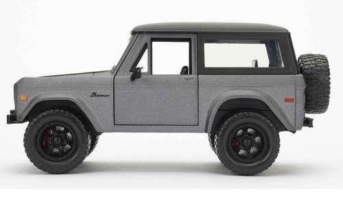 Ford Bronco 1973 matte grey+black 1/24 Jada NEW+boxed  #2276 instant wheels