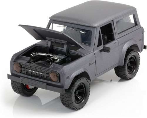 Ford Bronco 1973 matte grey+black 1/24 Jada NEW+boxed  #2276 instant wheels