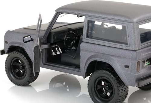 Ford Bronco 1973 matte grey+black 1/24 Jada NEW+boxed  #2276 instant wheels