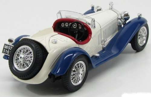 Alfa Romeo 2300 Spider 1932 white w. blue 1/18 Bburago NEW+boxed  #8872 instant wheels