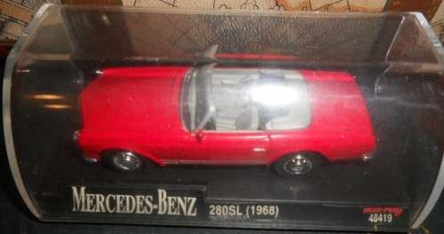 Mercedes-Benz 280SL Cabriolet 1968 red 1/43 NewRay NEW+boxed  #5493 instant wheels