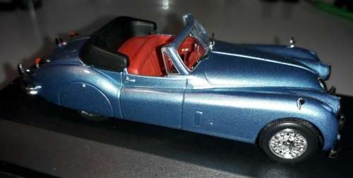 Jaguar XK140 Roadster 1957 blue-met 1:43 Atlas NEW+boxed  #5515 instant wheels