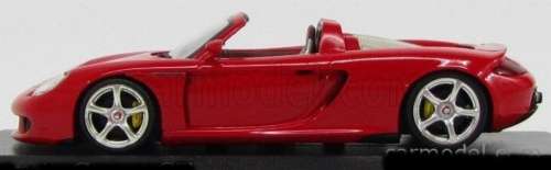Porsche Carrera GT Spyder 2003 red 1/43 Bburago-HiSpeed NEW+reblistered  #5637 instant wheels