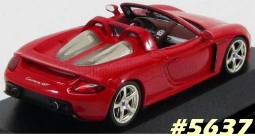 Porsche Carrera GT Spyder 2003 red 1/43 Bburago-HiSpeed NEW+reblistered  #5637 instant wheels
