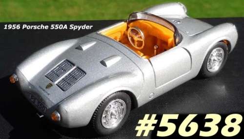Porsche 550A Spyder 1955 silver 1/43 Hongwell NEW+reblistered  #5638 instant wheels