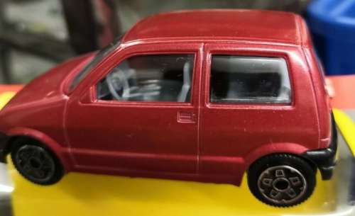 Fiat Cinquecento 1998 red 1/43 Bburago NEW+reblistered  #5658 instant wheels