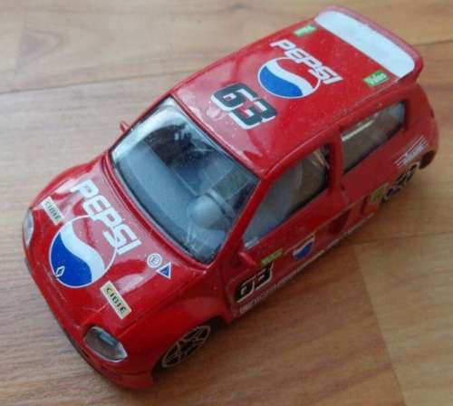 Renault Clio trophy Rally #63 red 1998 1/43 Bburago NEW+reblistered  #5669 instant wheels