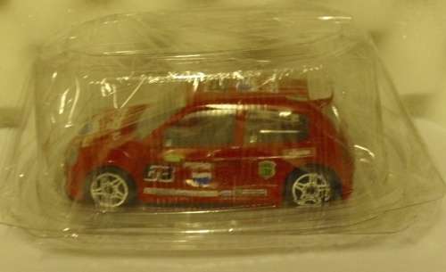 Renault Clio trophy Rally #63 red 1998 1/43 Bburago NEW+reblistered  #5669 instant wheels