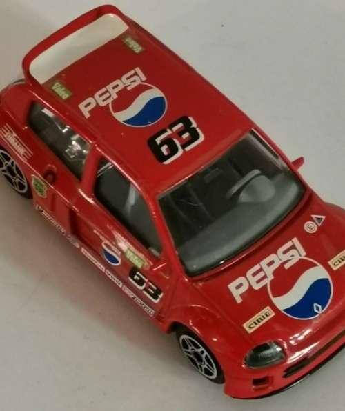 Renault Clio trophy Rally #63 red 1998 1/43 Bburago NEW+reblistered  #5669 instant wheels