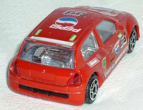 Renault Clio trophy Rally #63 red 1998 1/43 Bburago NEW+reblistered  #5669 instant wheels