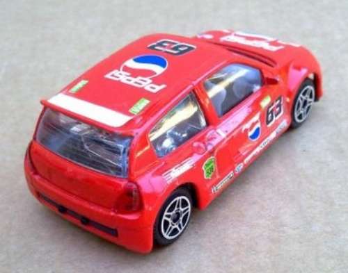 Renault Clio trophy Rally #63 red 1998 1/43 Bburago NEW+reblistered  #5669 instant wheels
