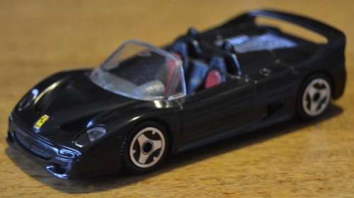 Ferrari F50 Spyder 1997 black 1/43 Bburago NEW+reblistered  #5701 instant wheels